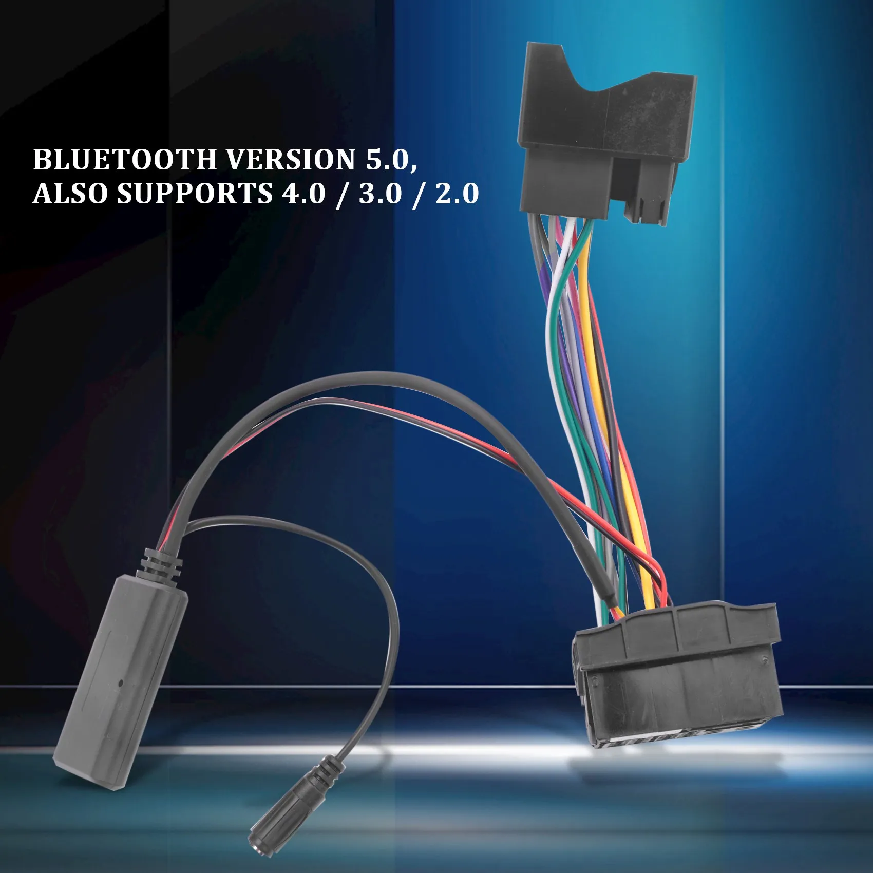 Mikrofon kabel Aux 5.0 Bluetooth mobil adaptor panggilan gratis ponsel untuk Peugeot Citroen C2 C5 RD4
