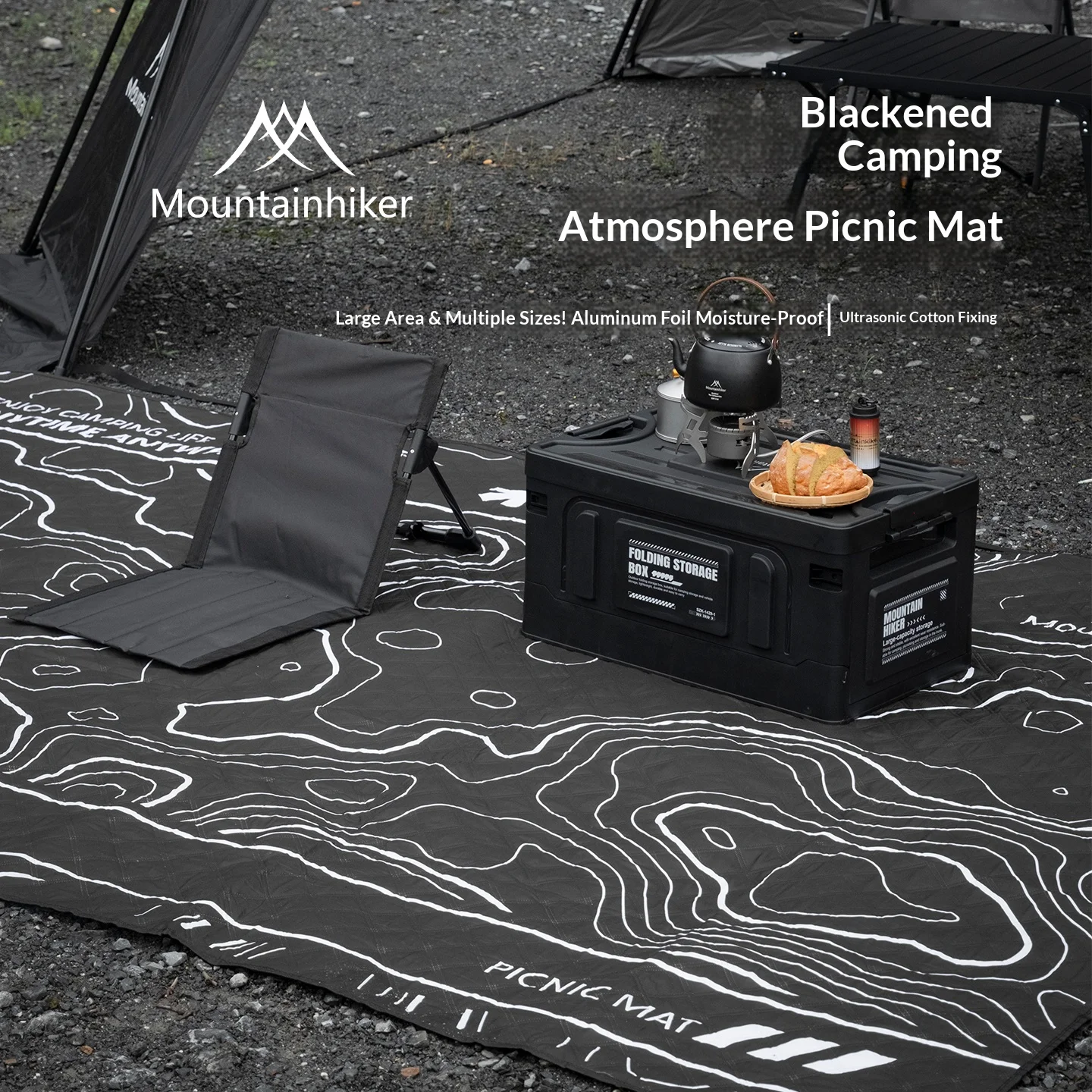MOUNTAINHIKER 黒く染まったピクニックマット 特 - Outdoor Camping Mats Large のレビューと価格