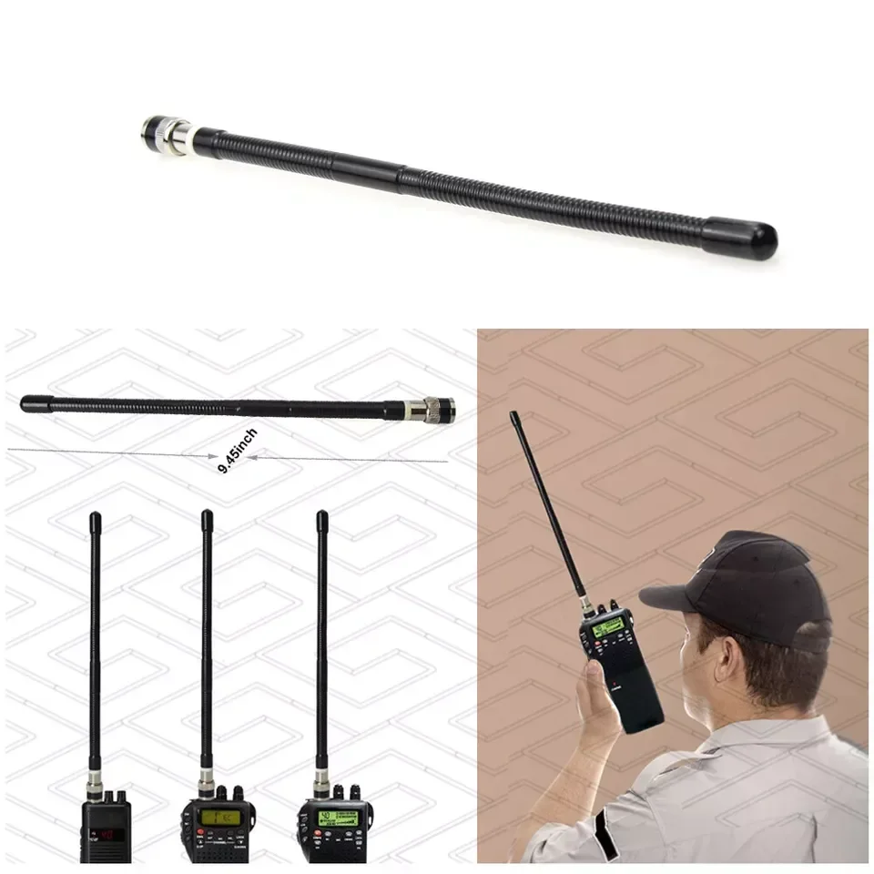 27MHz BNC Male Walkie Talkie Antenna for Kenwood Motorola ICOM Vertex Standard Two Way Ham Radio