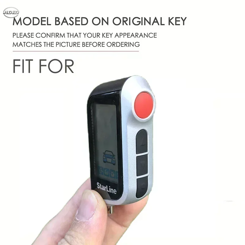 For Starline A93 A63 Russian Version Two Way Car Alarm LCD Remote Controller Keychain Fob Cover Silicone Key Case