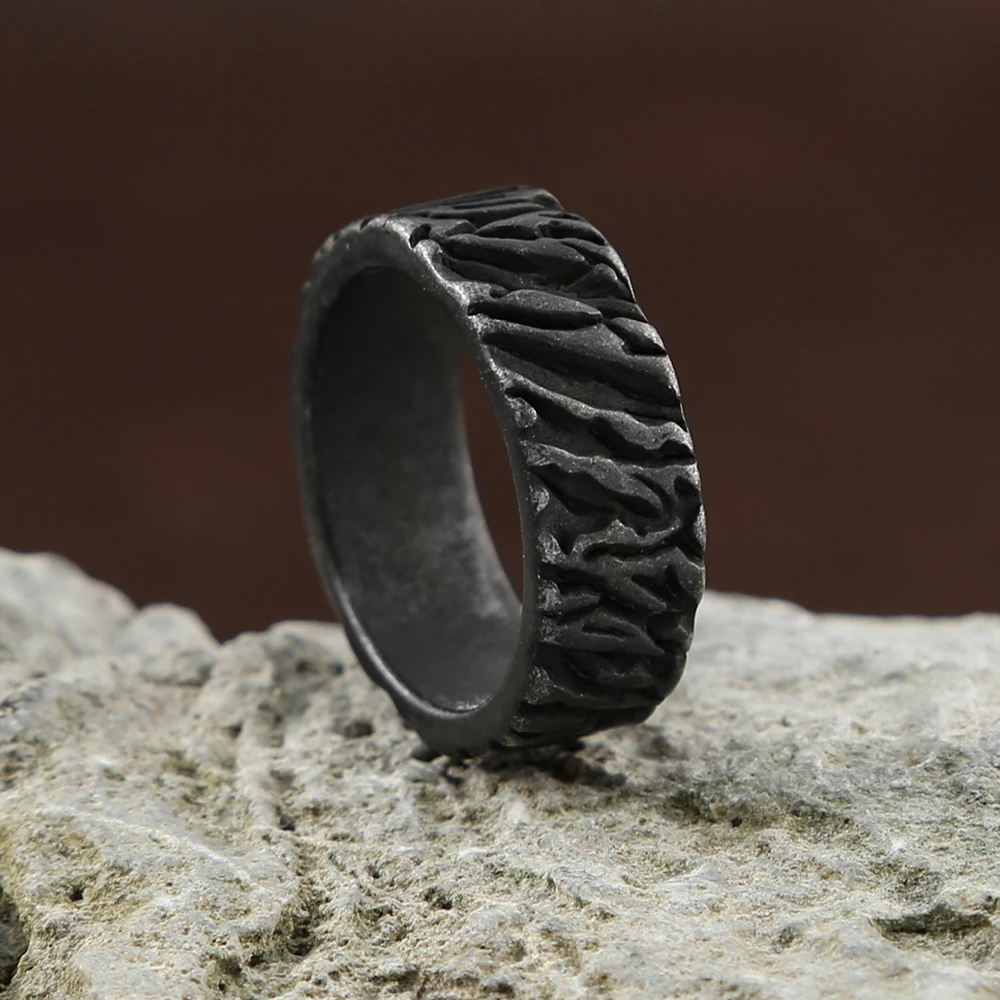 Vintage Black Color Viking Triangle Ring For Men Women Nordic Stainless Steel Odin Valknut Rings Amulet Jewelry Gift Wholesale