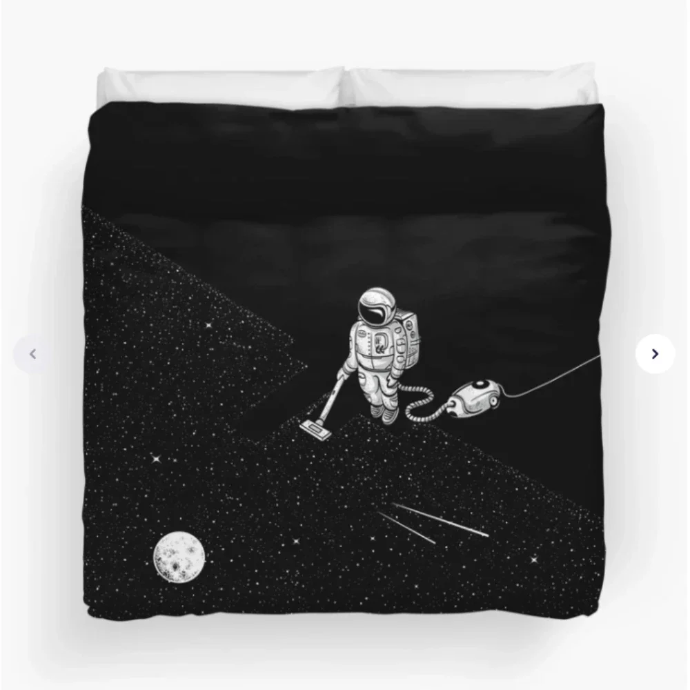 

Creative Astronaut Pattern Bedding Duvet Cover for Cartoon Room Bedroom Decor Comfortable and Soft Quilt Cover