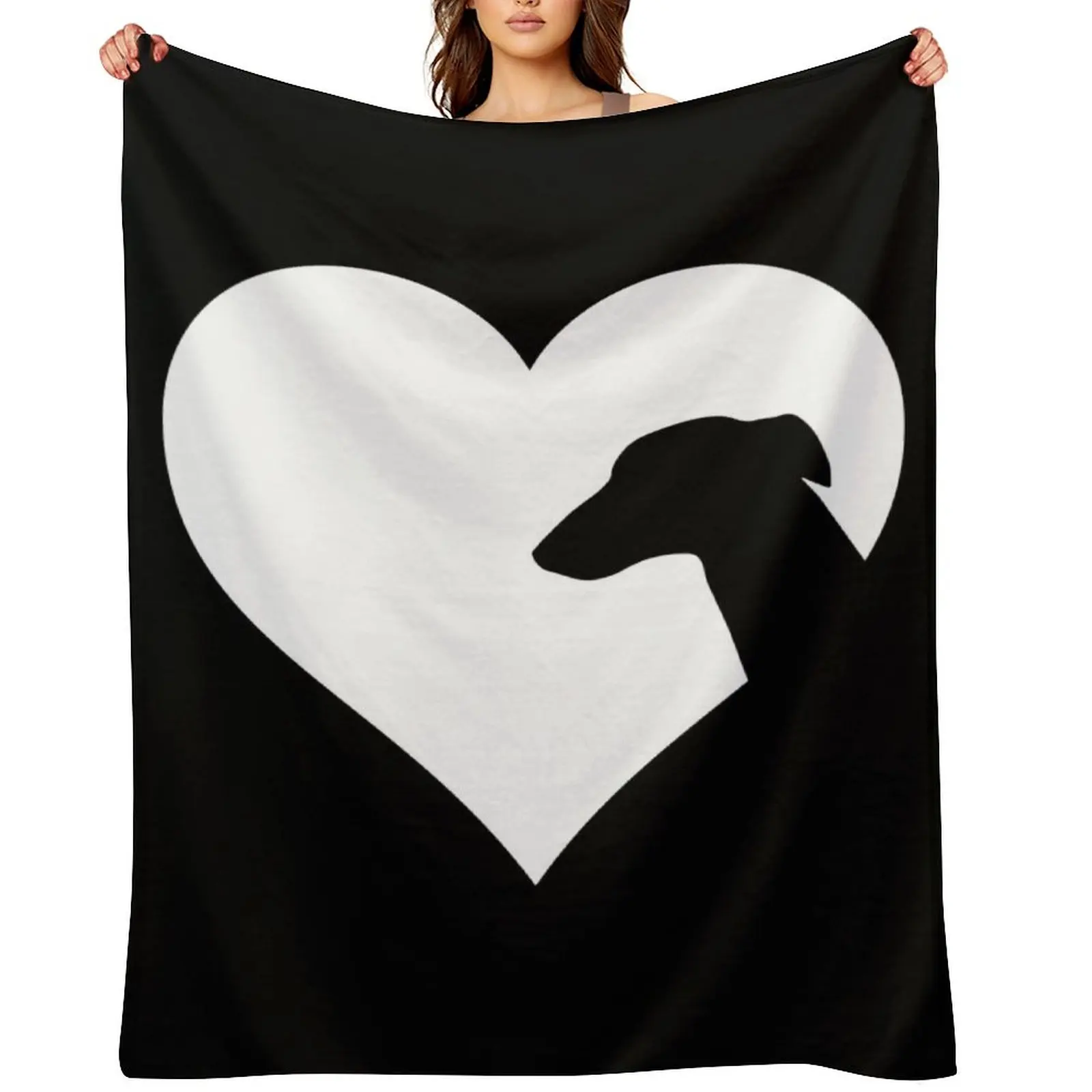The Heart of the Greyhound Lover Throw Blanket Single Extra Large Throw Sofa Throw Decorative Sofa Loose Luxury St Blankets