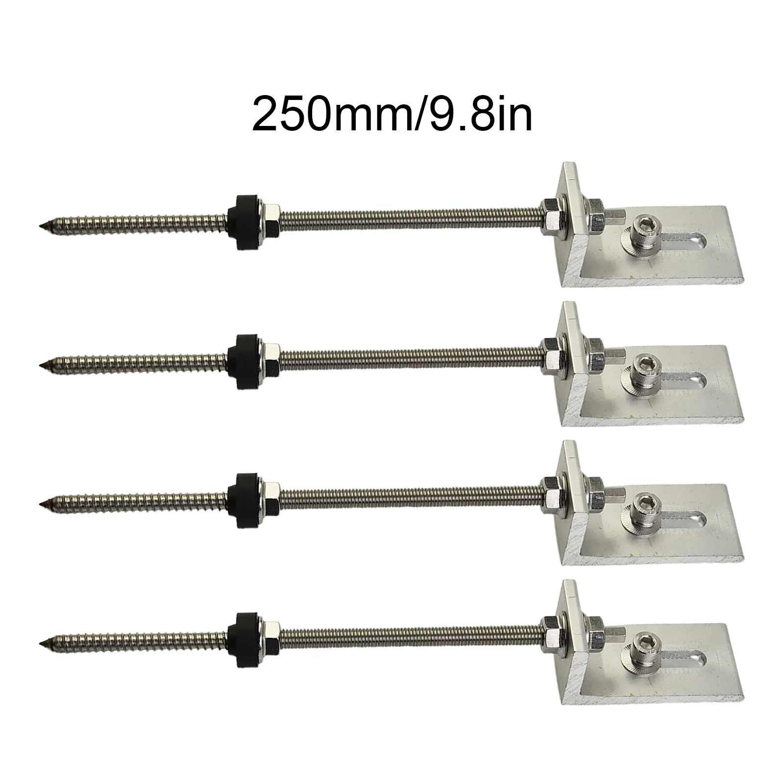 Brackets Pole Screws for sliver for solar Screw Trapezoidal L Angle for m10 PV Roof Fixture Sheet Metal +stainless Steel