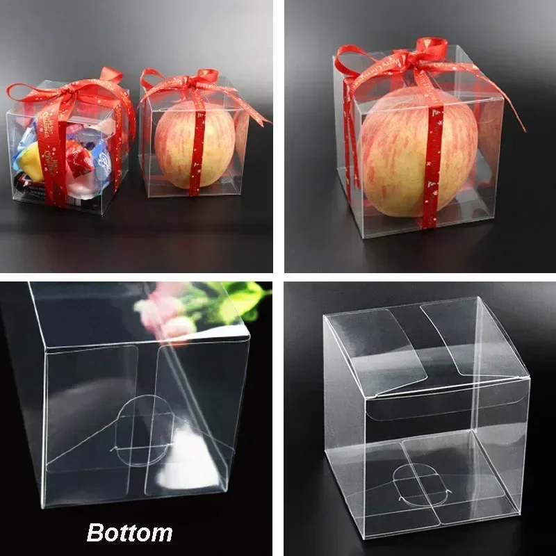 PVC Clear Transparent Candy Gift Box Plastic Gift Packaging Box Baby Shower Birthday Wedding Event Party Favors Boxes Chocolate