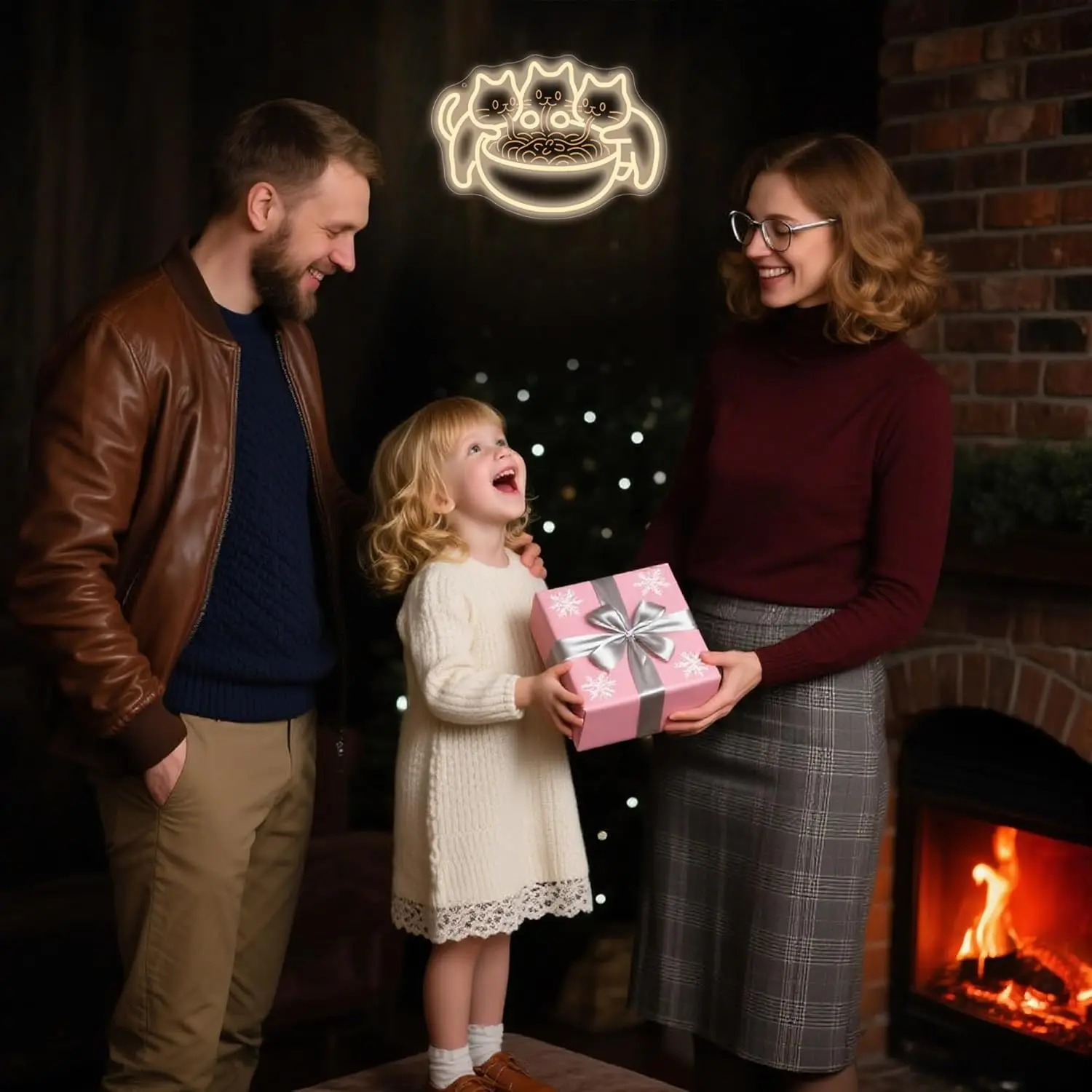 رامين القط LED النيون تسجيل USB عكس الضوء ضوء النيون تسجيل ل غرفة نوم غرفة معيشة حفلة عيد ميلاد هدية جدار ديكور