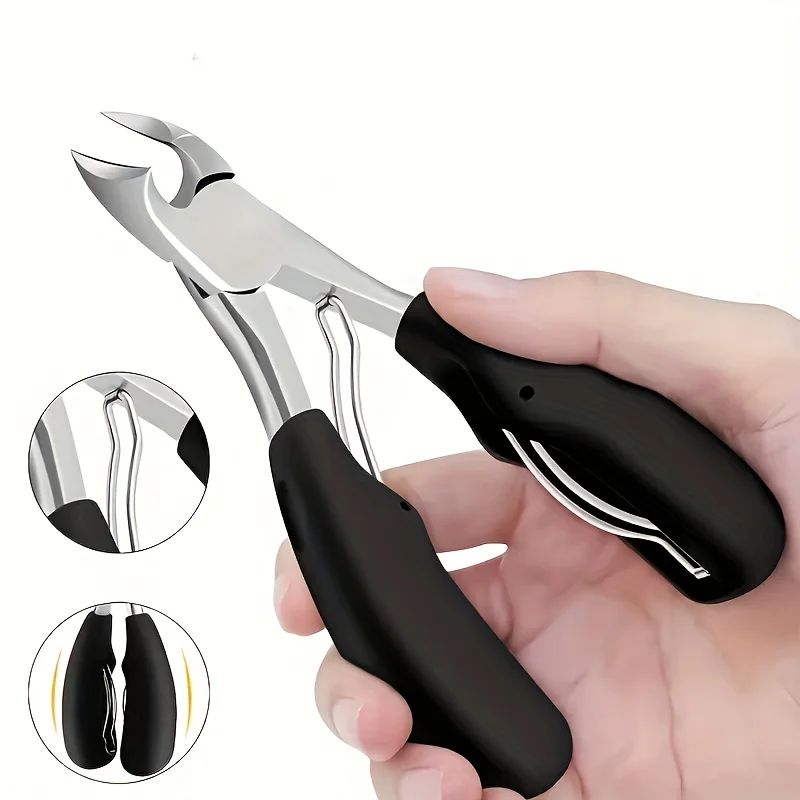 Heavy-Duty Professional Nail Clippers with Ergonomic Handle & Splash-Proof Design  Thick & Hard Nail Trimmer with Ergonomic Grip