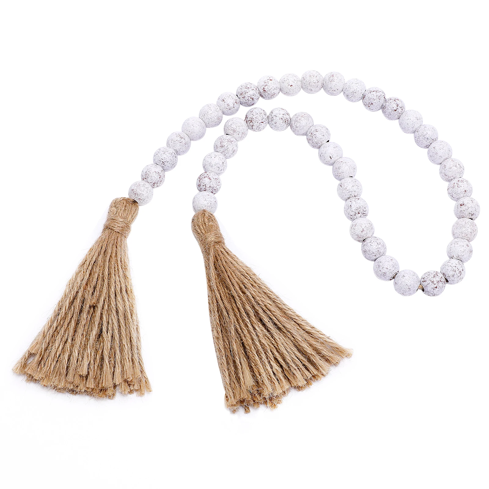 

Tassel Wooden Beads Garland Home Decor Hanging Decoration Neutral Farmhouse Christmas Ornament String Pendant for Festivals