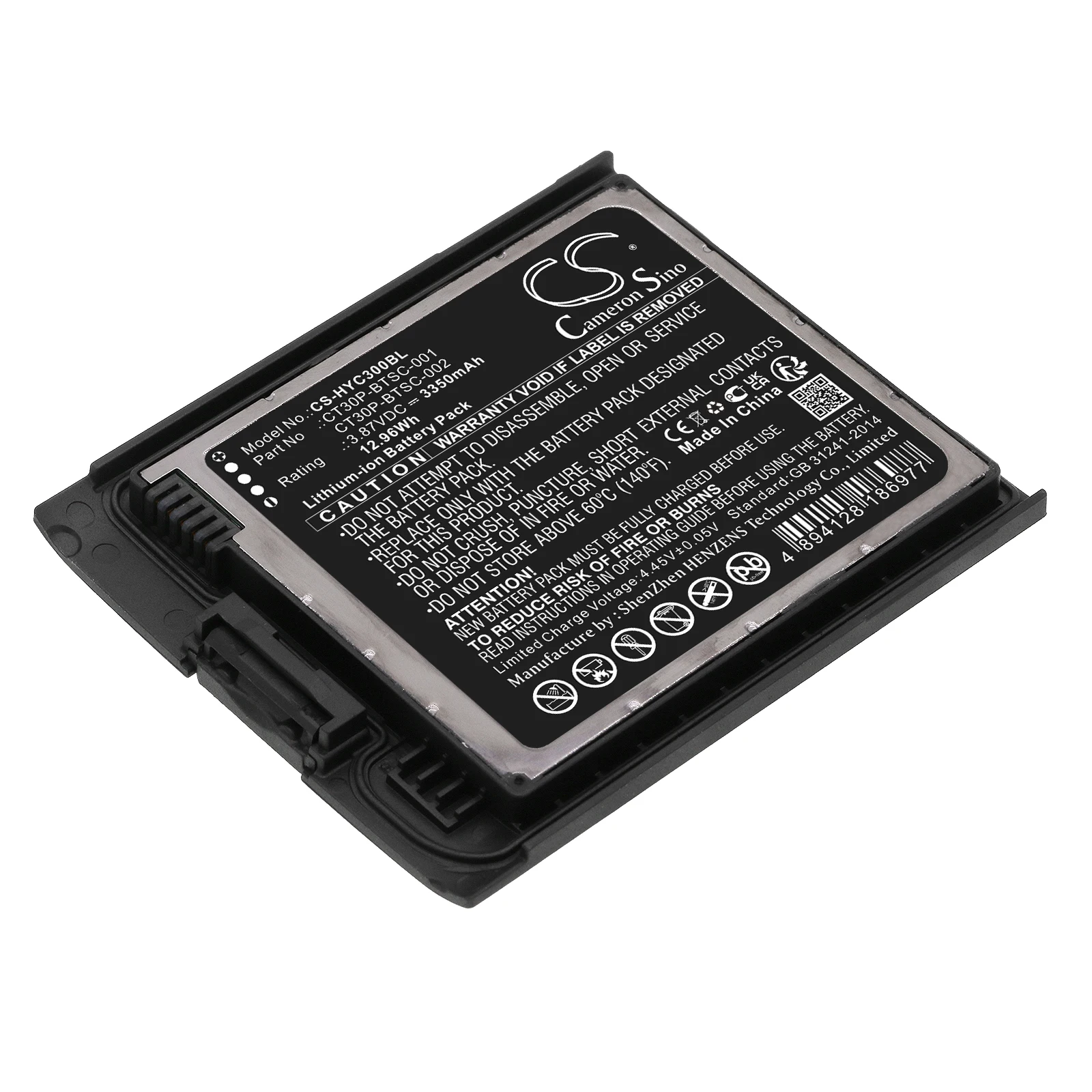 3.87V 3350mAh Barcode Scanner Battery CT30P-BTSC-001 CT30P-BTSC-002 for Honeywell CT30 XP, CT30 XP HC