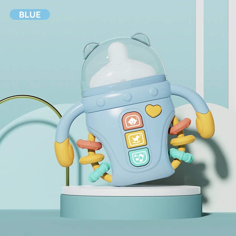 Elektronisch babyflesvormig speelgoed/rammelspeelgoed/muzikaal speelgoed, liedjes/Engelse woorden, geschikt voor baby's van 18 maanden oud, verjaardagscadeau