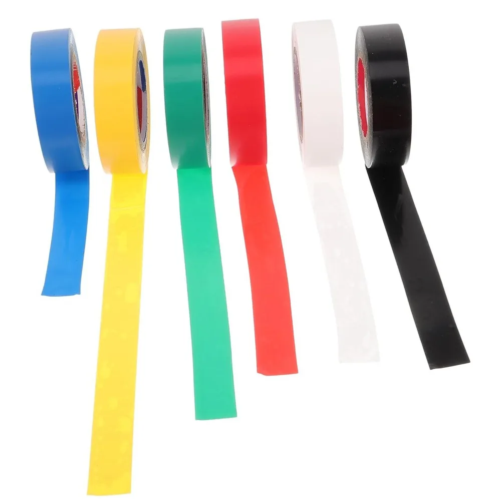 2 Pack Electrical Tape, Waterproof Insulation Tape PVC, Professional Grade Self-Adhesive Tape for Wire Repair, Cable Splicing, Home DIY, Indoor Outdoor Use, All-Weather Resistant, Random Colors (2 Rolls)