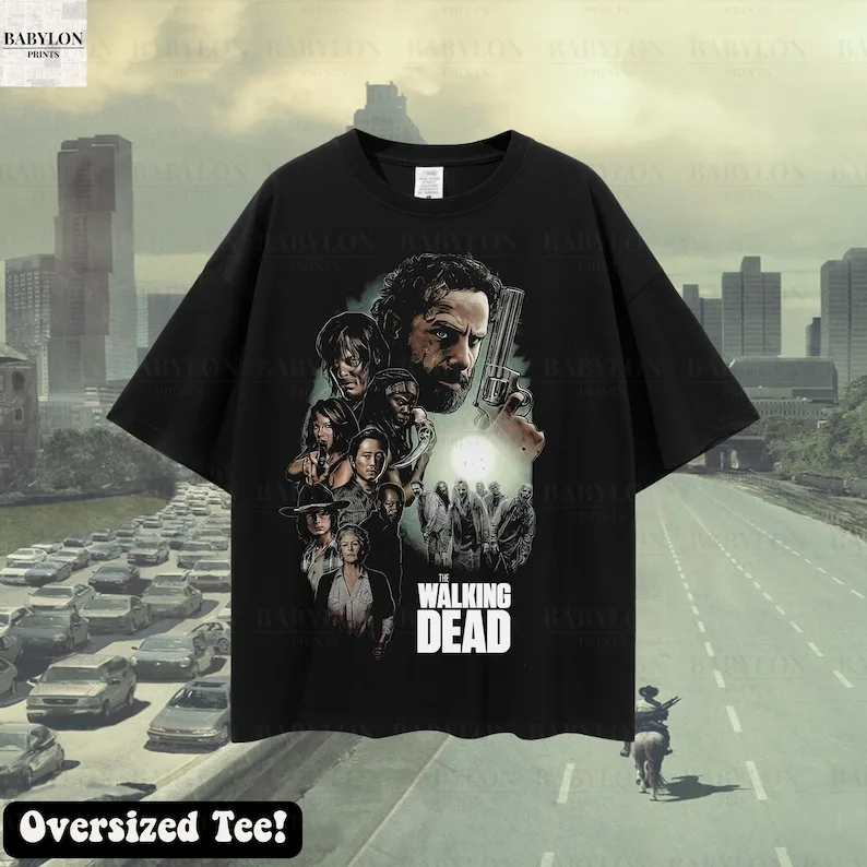 Oversized The Walking Dead Group Shirt, Sweatshirt, Hoodie | TWD Shirt, Daryl Dixon Shirt, Rick Grimes tee, Walking Dead Merch,