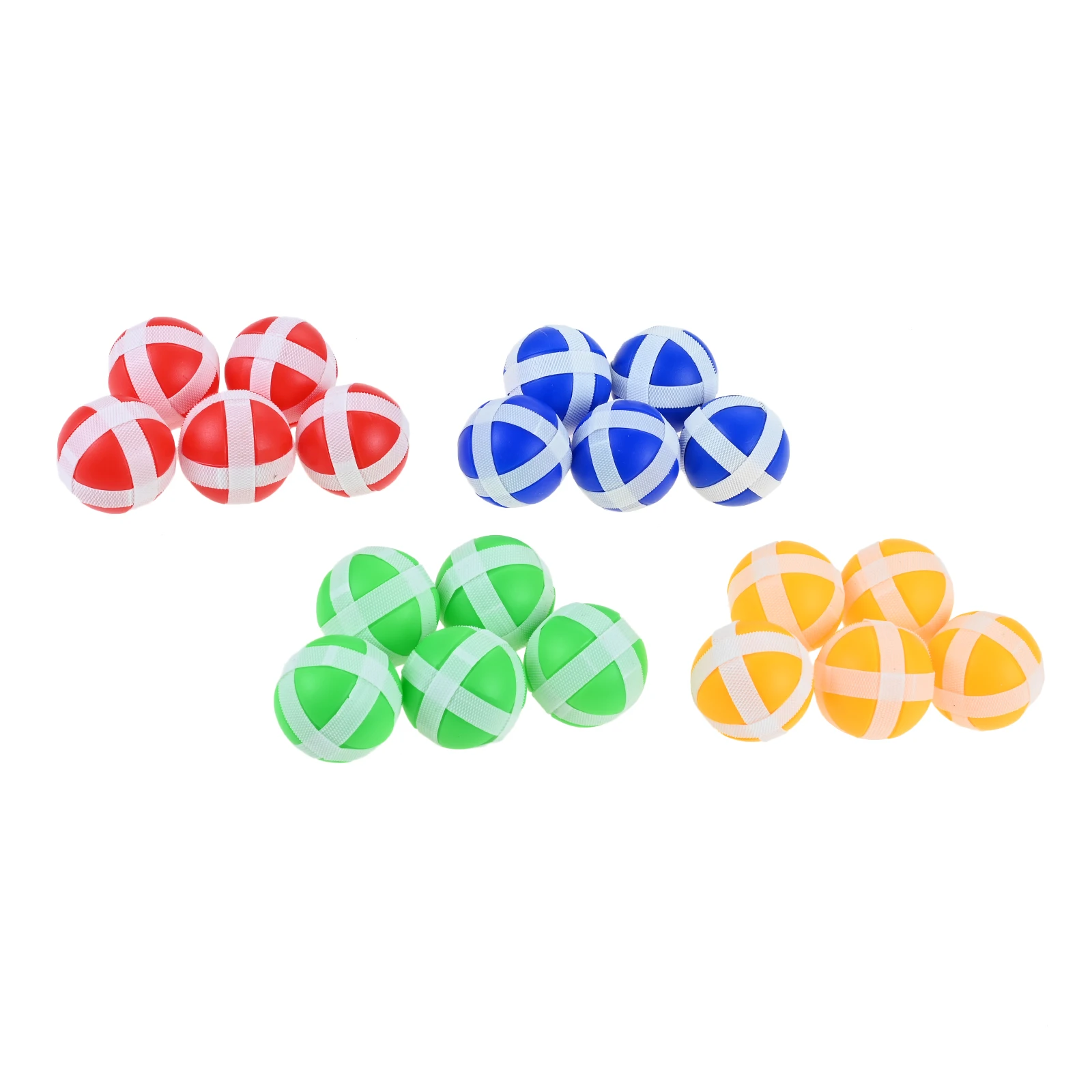 

20Pcs 3.4/4.3cm Golf Hook and Loop Balls Red/Blue/Yellow/Green Game Accessory Suitable for Backyard Challenges Settings