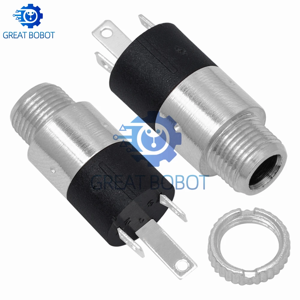 DIY Audio Device Connector Kit: BS 5PCS PJ392 3.5mm Stereo Female Headphone Jack with Mounting Screw