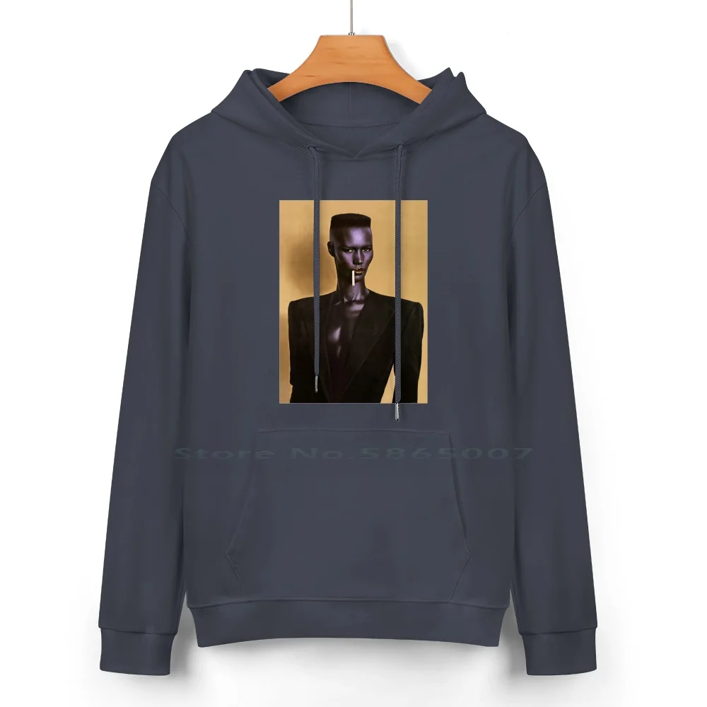 Grace Jones Pure Cotton Hoodie Sweater 24 Colors Grace Jones Nightclubbing Flat Top Disco Jamaica Slave To The Rhythm Dolf