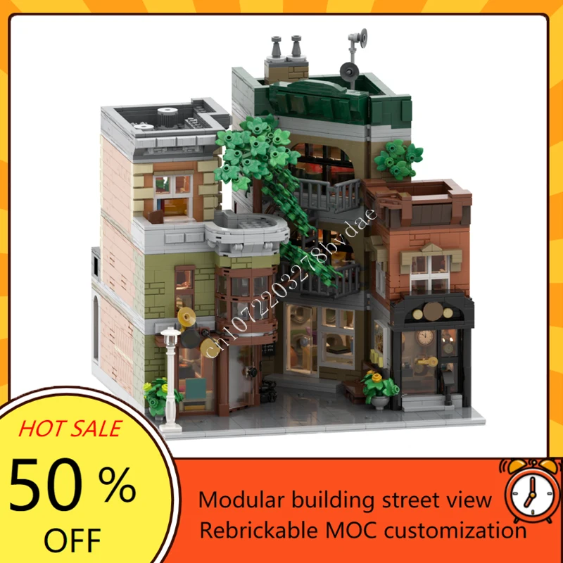 3206PCS Community Courtyard Modular MOC Creative street view Model Building Blocks Architecture DIY Education Assembly Toy Gifts