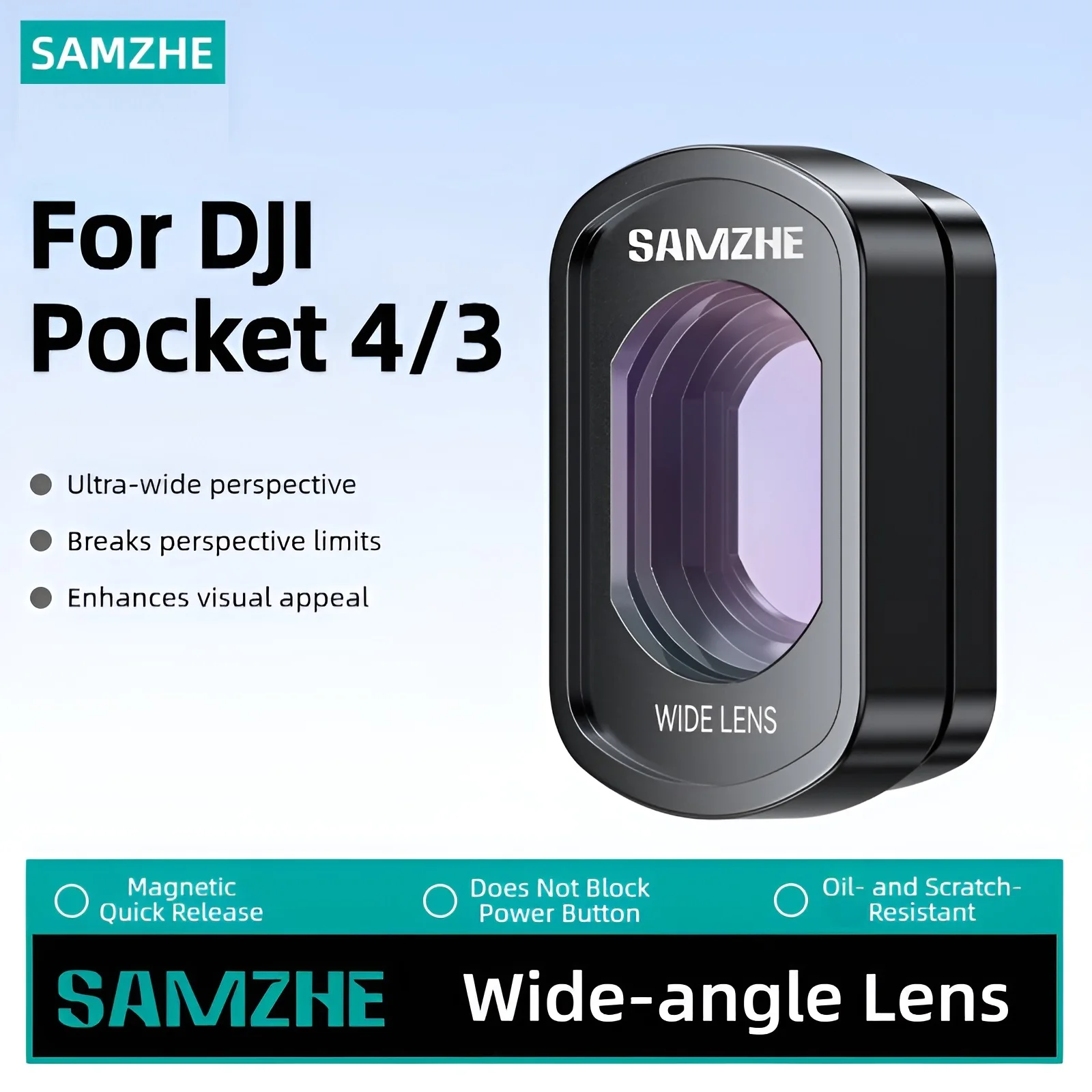SAMZHE Lensfilterset voor DJI Pocket 4 & 3 CPL ND32 Zwart Diffusie Magnetische Attractie Lensfilter Actiecamera Accessoires