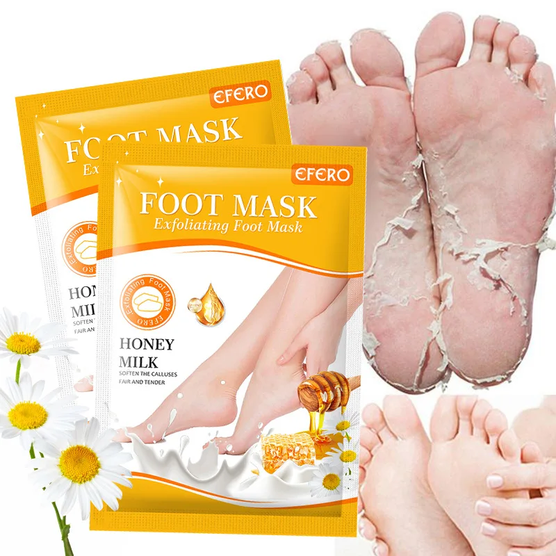 Feet Exfoliating Foot Masks Pedicure Socks Exfoliation Scrub for Feet Mask Remove Dead Skin Heels Foot Peeling Mask For Foot Spa