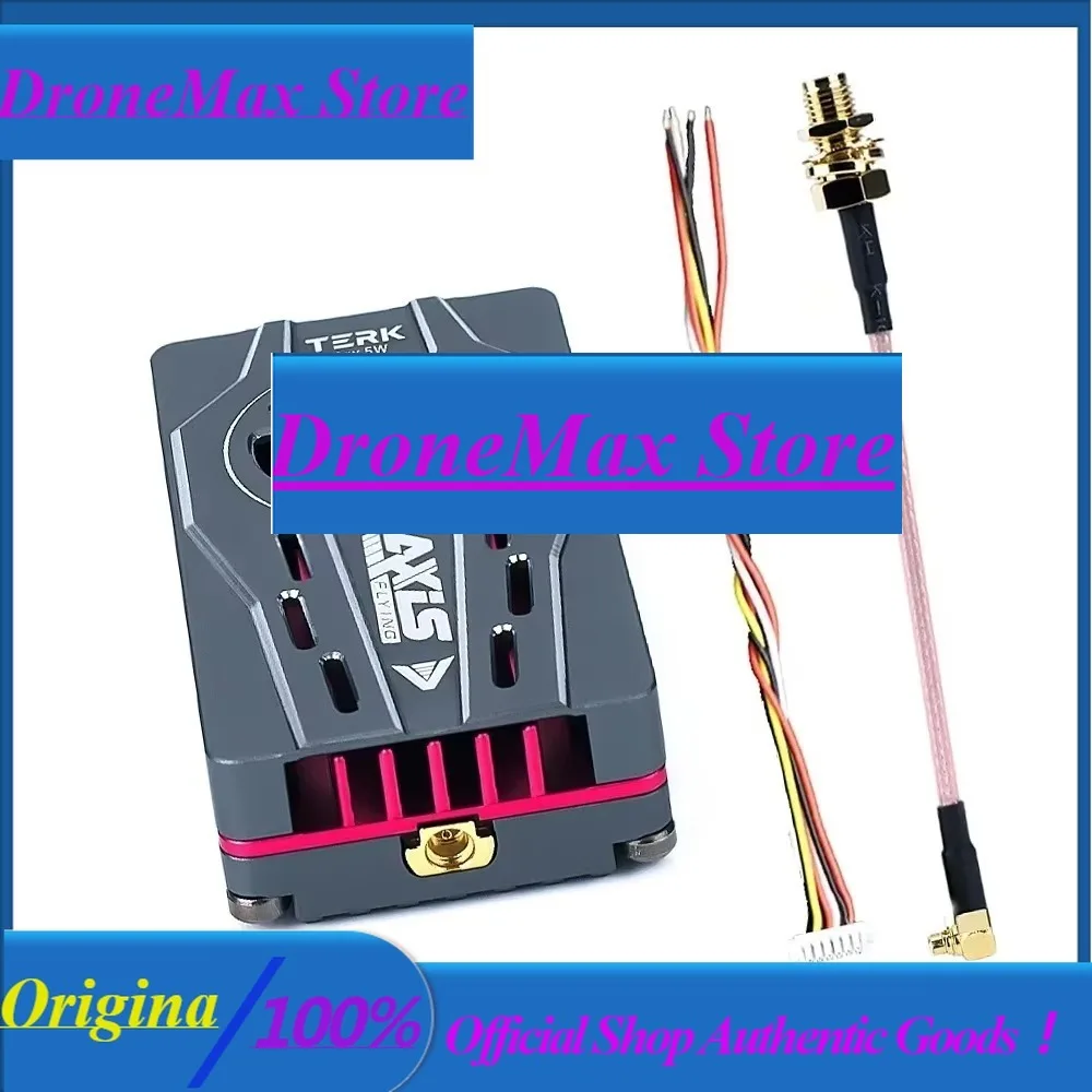 DroMaAxisflying TERK 5.8G 5W Analog VTX OSD Video Transmitter 7-36V DC 25mW/400mW/1W/5W For FPV Freestyle RC Long Range Drone Pa