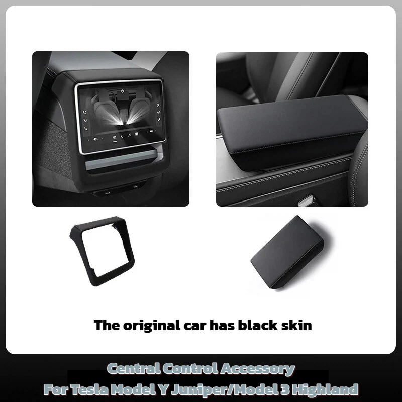 For Tesla Model Y Juniper/Model 3 2026 Up Rear Screen Frame Ventilation Mask Protector Cover Armrest Box Cover Pad Accessories