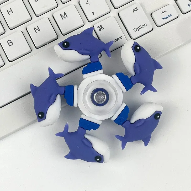 Brainrot italien Tung Fidget Spinner chaîne jouet déformé Antistress main Spinner Vent jouet adulte soulagement du Stress Fidget sensoriel gyroscope