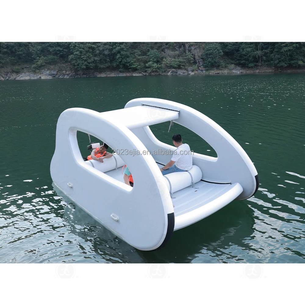 Bote inflable grande para 6-8 personas para pesca al aire libre y remo Modo sin alimentación accionado artificialmente