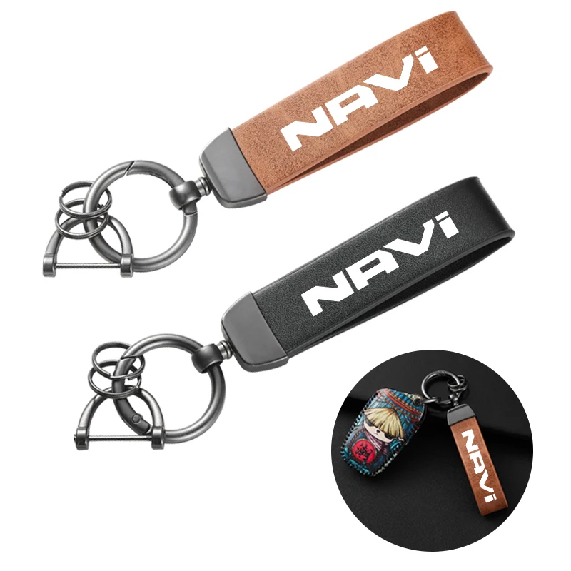 For HONDA DREAMWING NAVI 110 Navi 2016-2025 Accessories Motorcycle Color Changing Leather Trendy Brand Keychain