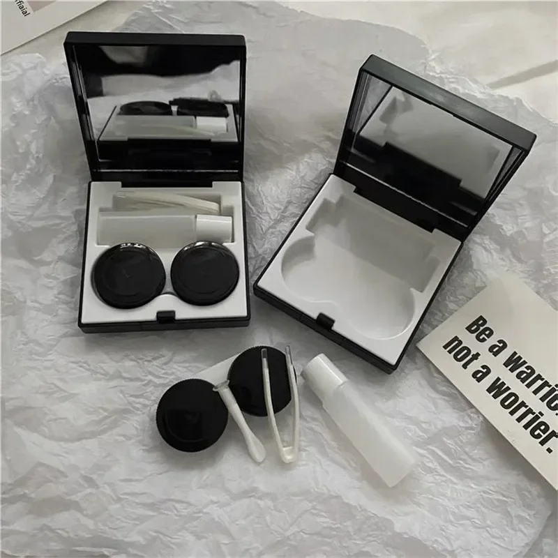 1pcs New Fashion Portable Mini Beauty Eye Box Contact Lens Companion Lens Box Care Box Macaron Style