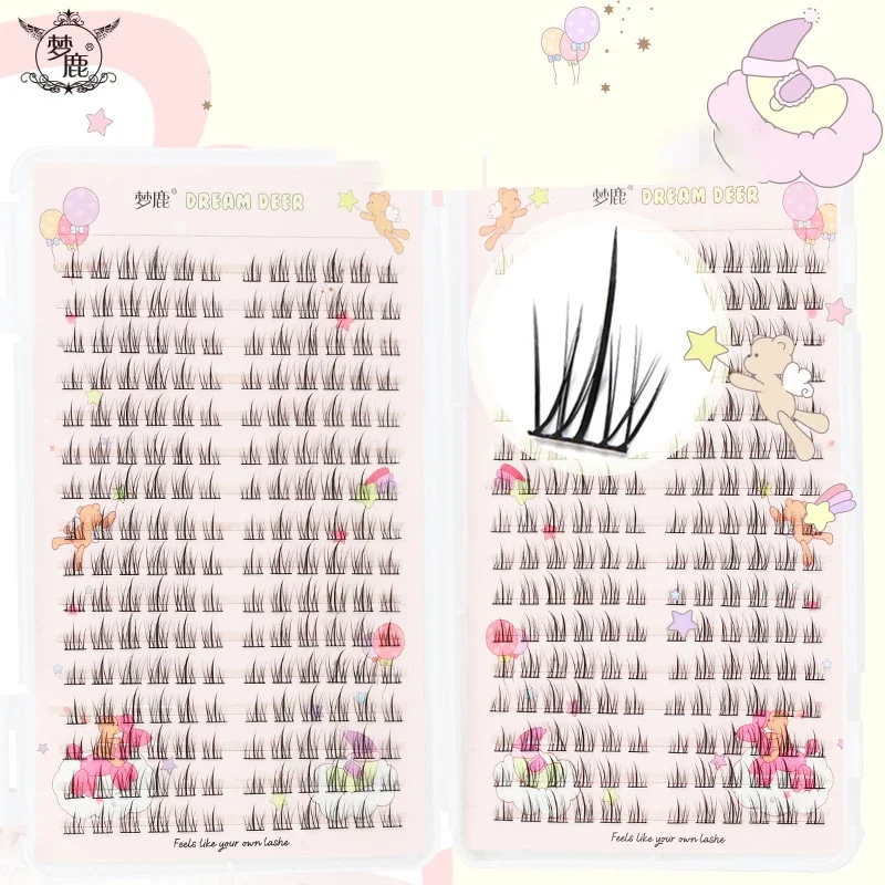 384/320 Clusters Manga Lash Eyelash Book High Quality Cluster Eyelashes Manhua Eyelash Elf Makeup Bundle Eyelash Extension