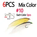6PCS Mix Col Size 10