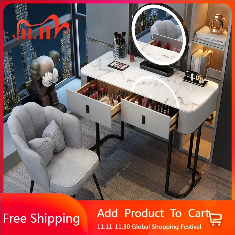Meja Rias Kecil Nordic Wanita Gratis Pengiriman Penyimpanan Meja Rias Putih Toaletka Z Lustrem Do Sypialni Furnitur Kamar Tidur