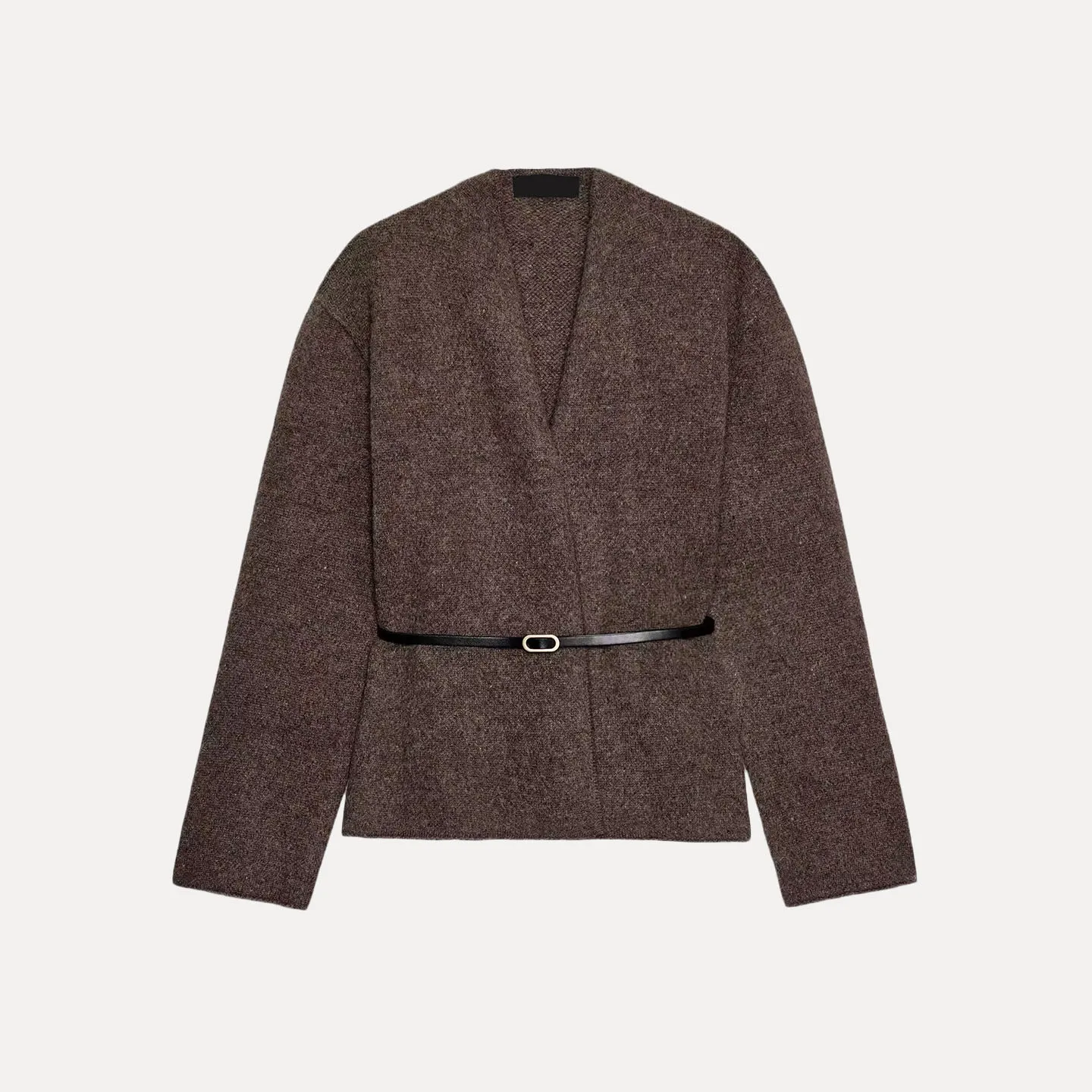 Faionable malha outerwear com cinto feminino sle 2025 inverno nova chegada solto ajuste longo sve cardigan para meninas adolescentes