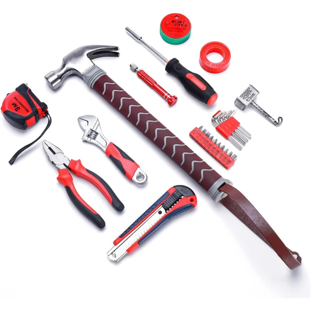 Juego de herramientas de martillo de metal de 28 piezas para bricolaje y reparación de automóviles, regalos ideales para hombres