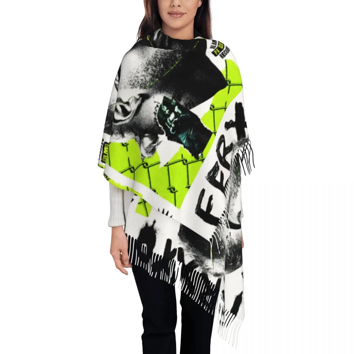 

Feid-Ferxxo шарф для женщин длинные зимне-осенние теплые шаль с кисточками унисекс шарфы