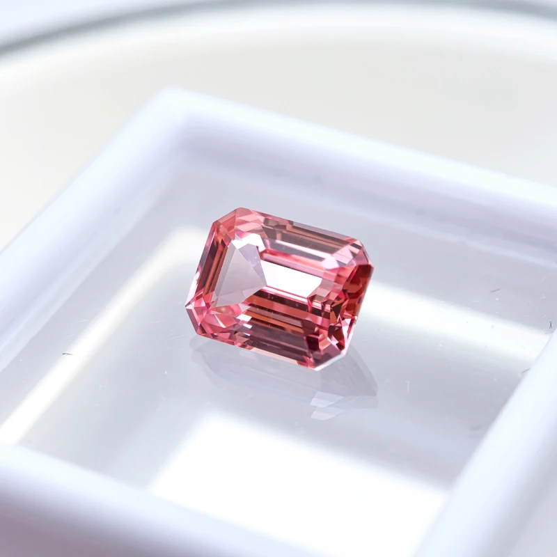 مختبر نمت Padparadscha الزمرد شكل VVS1 لون اللوتس الأحمر بالجملة لخواتم المجوهرات المتقدمة صنع الأقراط مع شهادة