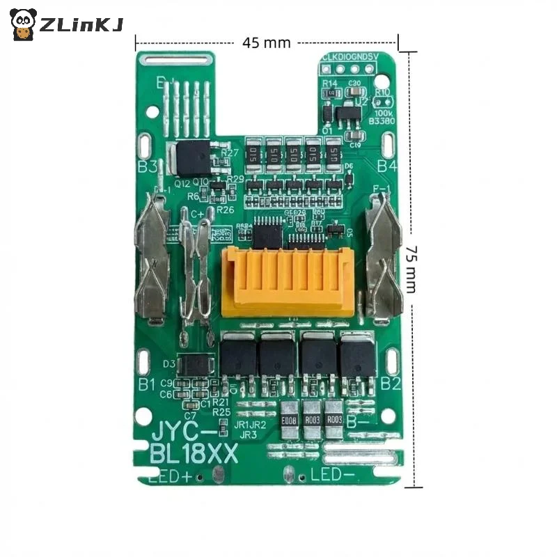 ▶1Pcs BMS PCBA For 18V Li-ion Battery Case Balance Charging Circuit Board Lithium Ion Batteries Pack BL1830 BL1860 BL1890