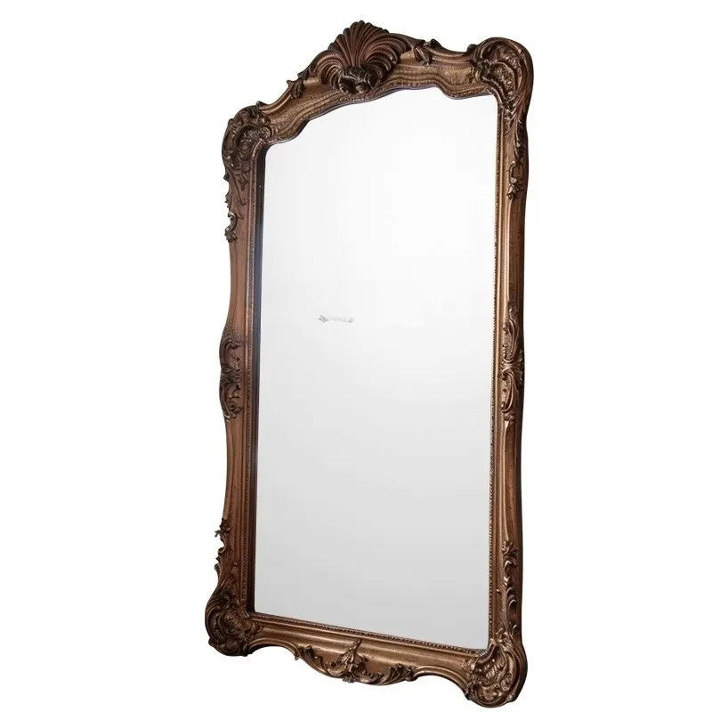 

Dressing mirror European floor mirror, home living room, vintage carved full-length mirror, medieval France