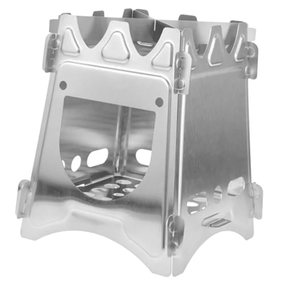 For Durable Portable Stainless Steel Folding Camping Stove Lightweight for Outdoor Cooking Hiking and Backpacking
