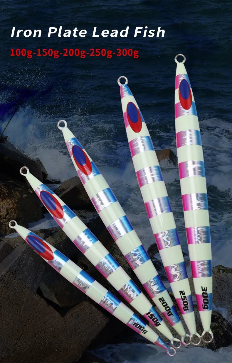 ZYZHE Meeresfischerei-Jig-Köder 80-300G Pencil Bait Großes Schweres Gestreiftes Kunstköder für Hochsee-Bootsangeln – Detail 1