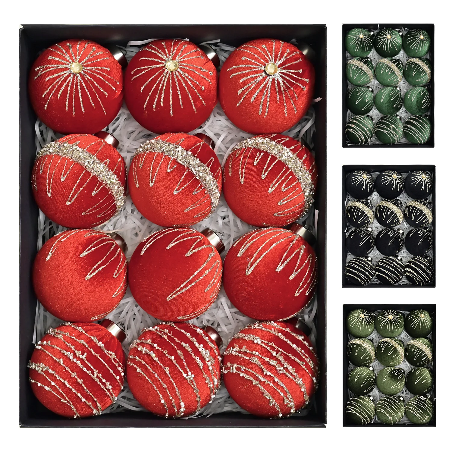 new-christmas-themed-colour-scheme-premium-velvet-christmas-tree-pendants-baubles-and-hanging-drop-ornaments-for-festive-decor