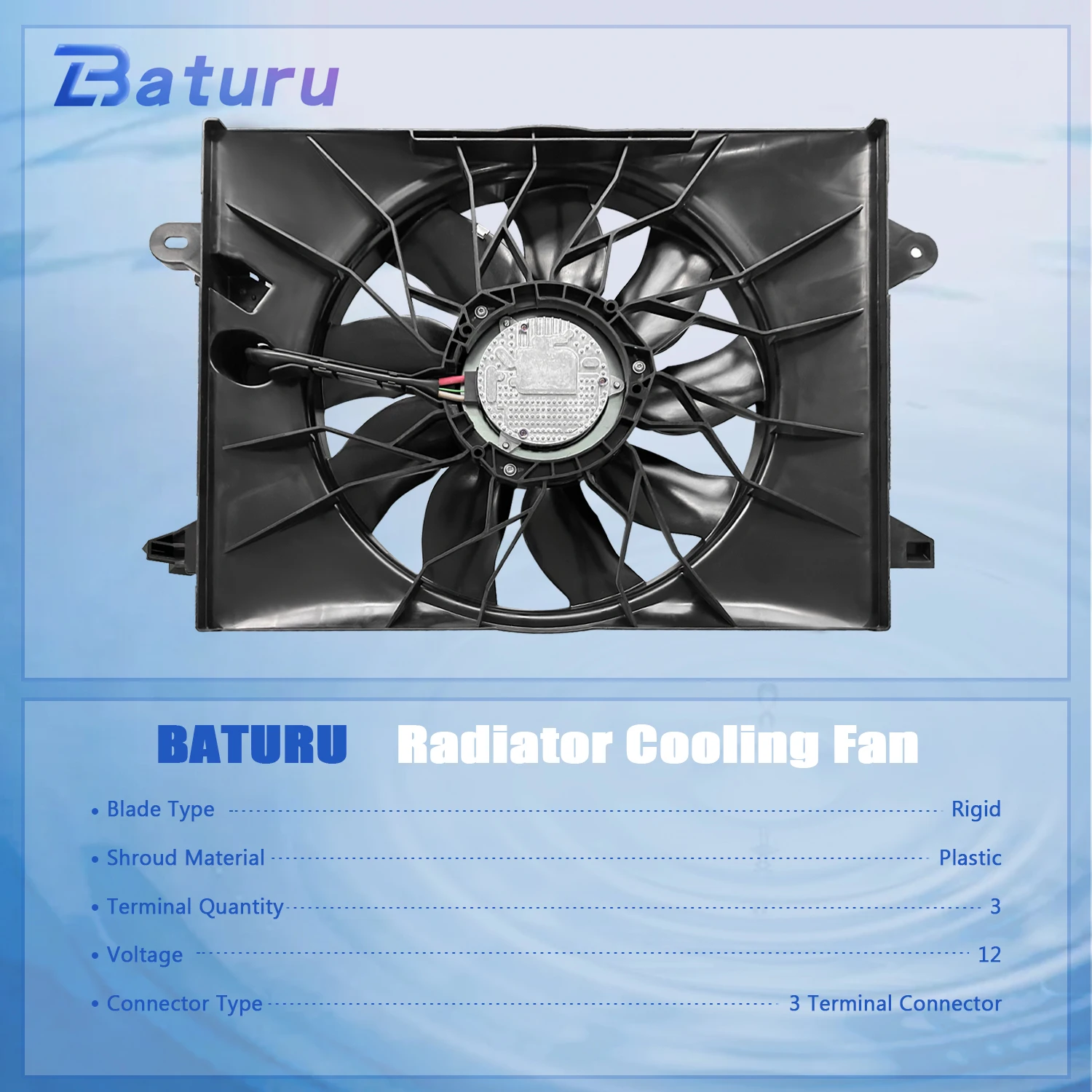 Oem 5181995AC，68541987AA，5181995AB  Radiator Cooling Fan for 2015 - 2022 Dodge 6.2L