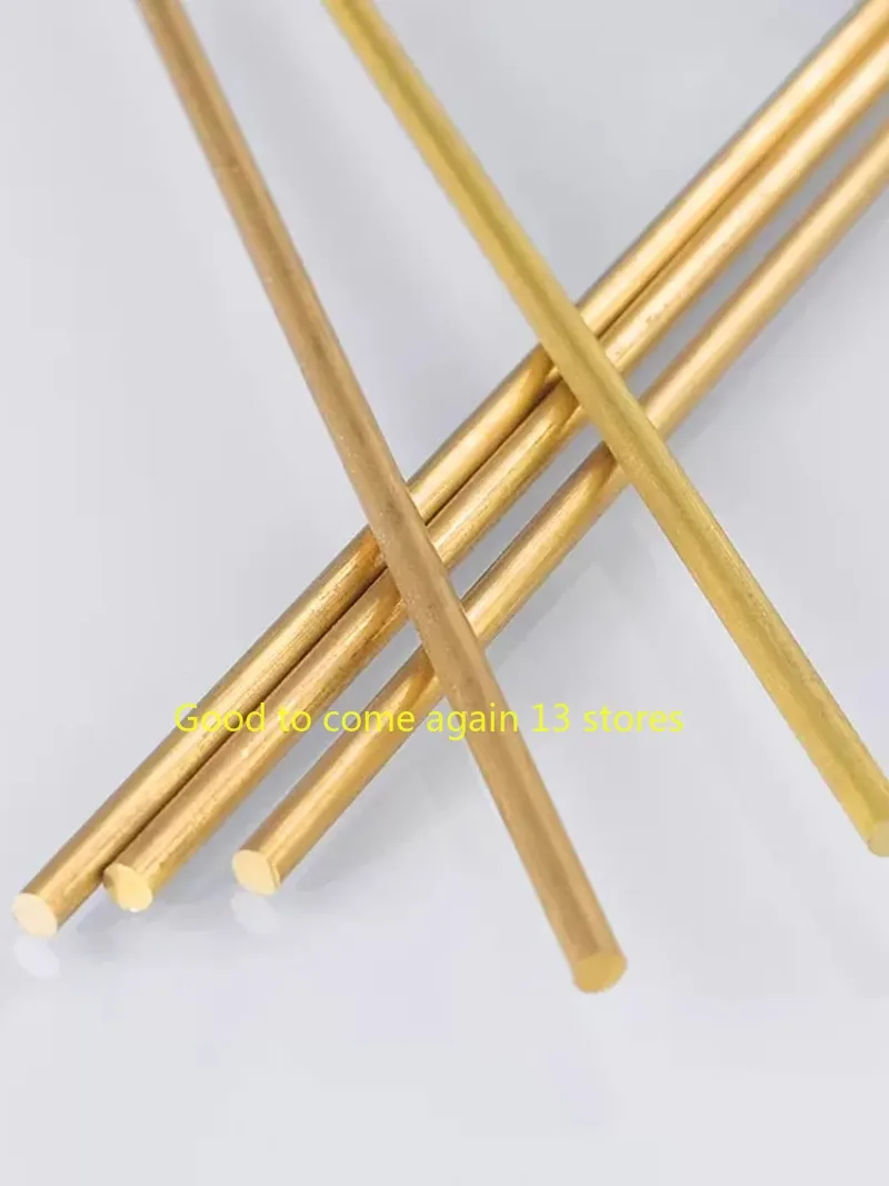 1pc 5pc Length 500mm H62 Solid Brass Round Bar Rod Diameter0.8/1.2/1.6/2/2.5/3/4/5/6/8/10/12/14/16/18mm Brass Rod CNC Tool