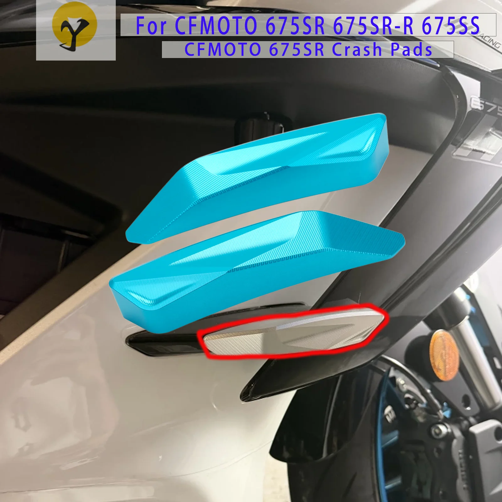 

For CF MOTO 675SR, 675SR-R, and 675SS Motorcycle Anti-Drop Bracket, Radiator Guard, Decorative Cover, Aluminum Alloy Anti-Drop