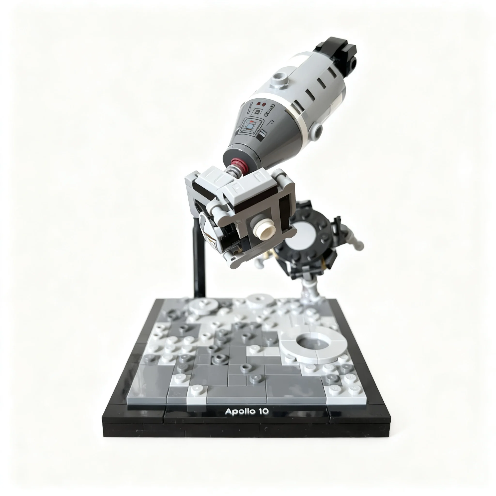 225pcs MOC Space Apollo 10 Diorama 1 Scale Model Toys Building Blocks Construction Christmas Gift Idea Creative DIY Education