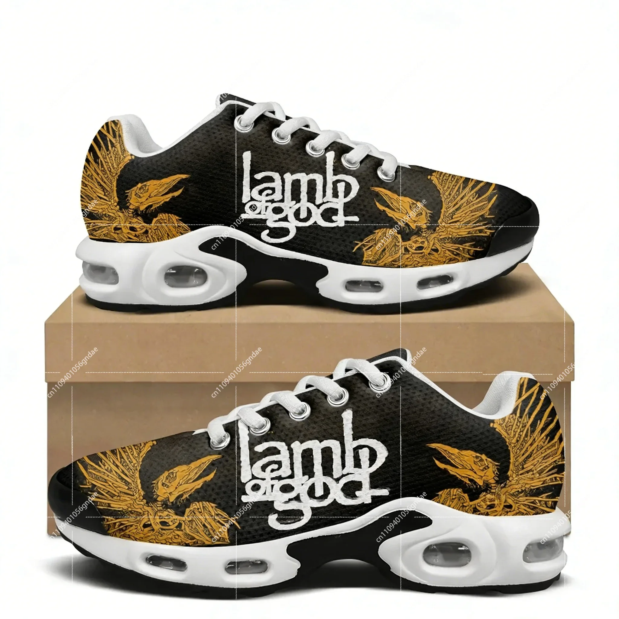 Lamb of God Heavy Mental Band Air Cushion Sneakers Mens Womens Hiking Running Shoes Mountain Climbing Shoes Custom Shoes view 2