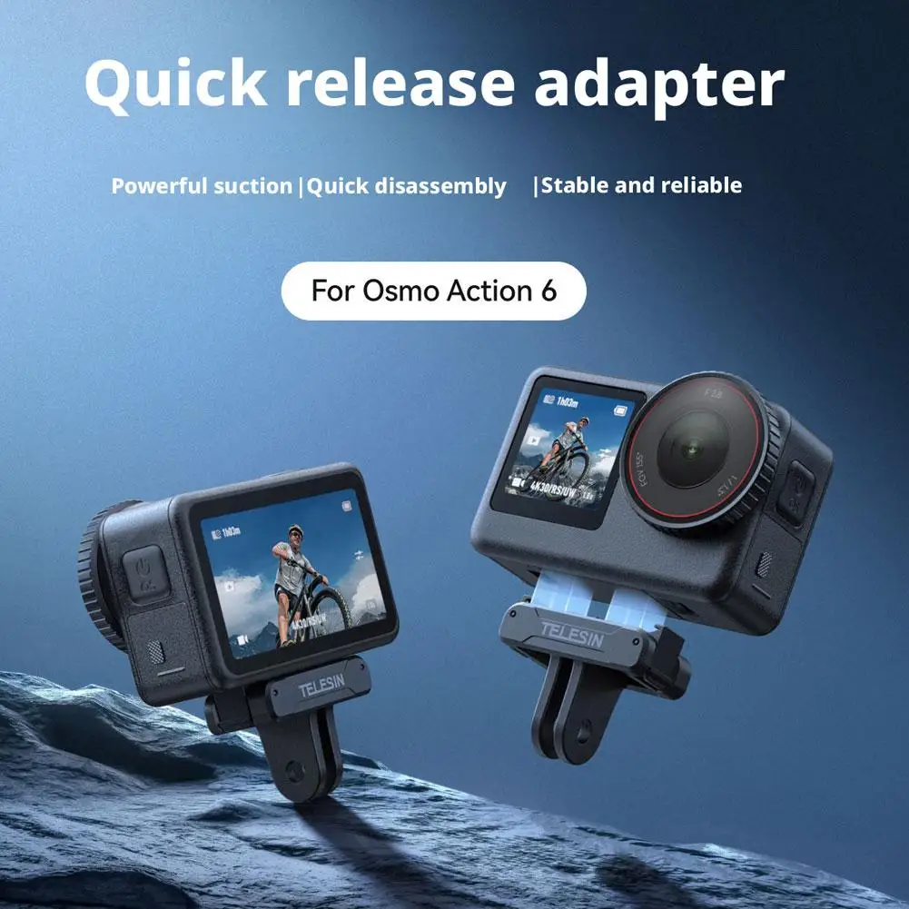   Adapter szybkozłączny do DJI Osmo Action 6, magnetyczna podstawa dwuklaurowa do mocowania kamery sportowej, uchwyt F5S2
