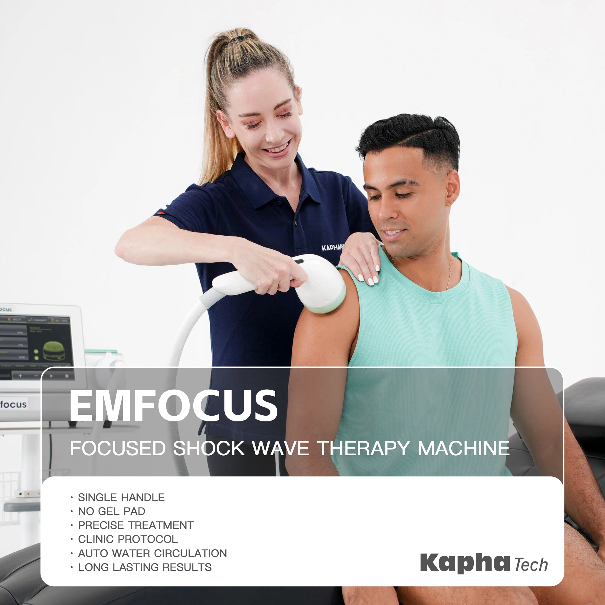 Focused Shockwave Therapy Extracorporeal Shock Wave Physiotherapy Equipment Portable ED Machine