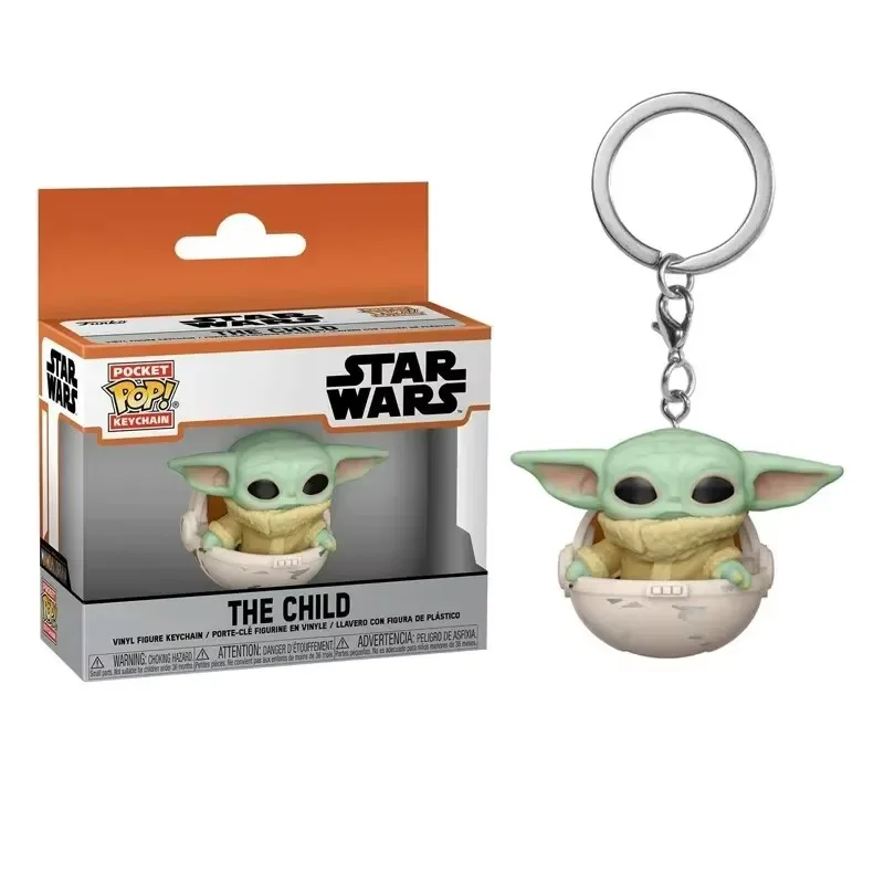 FUNKO POP Star Wars the Child Series the Child Keyring Anf the Child with the Cup Key Chains Pop Keychain Toys - Image 3
