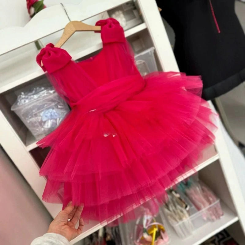 

Элегантное платье 2026 года для дня рождения, нарядное платье принцессы, новое детское платье для выступлений на фортепиано, пышная юбка, формальный костюм для детских торжеств