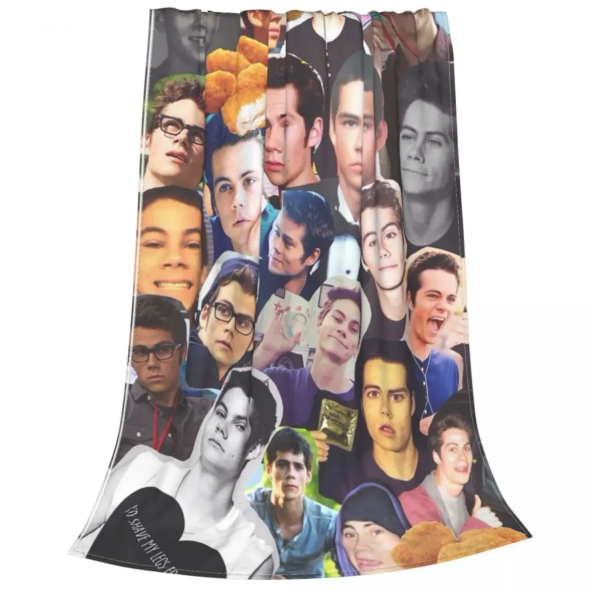 Dylan O\'Brien Photo Collage Blanket Flannel Throw Blankets Summer Air Conditioning Decoration Ultra-Soft Warm Bedspreads